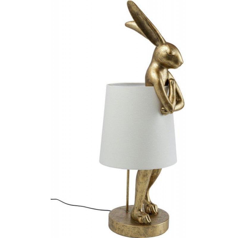 Table Lamp Animal Rabbit Gold/White 88cm